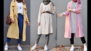 تنسيق ملابس محجبات للربيع 2019 Early Spring Hijab Lookbook [upl. by Sanfourd]