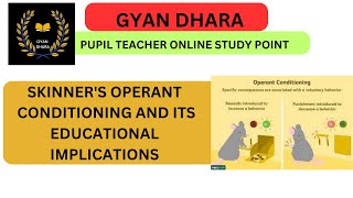 SKINNERS OPERANT CONDITIONING THEORY AND ITS EDUCATIONAL IMPLICATIONS BEd DELD MAEDUCATION [upl. by Messere230]