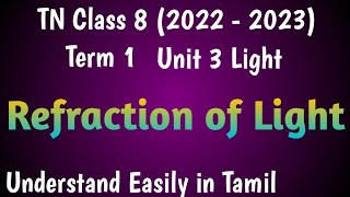 Refraction of Light Class 8 Science Term 1 Unit 3 Light [upl. by Bolitho]