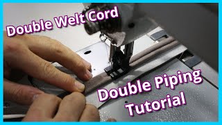 HOW TO MAKE DOUBLE PIPING ON UPHOLSTERY  DOUBLE WELT CORD TUTORIAL  FaceliftInteriors [upl. by Comstock]