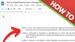 How to Indent Second Line in Google Docs for Citations [upl. by Riaj]