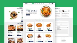 Complete Responsive Food  Restaurant Website Design Using HTML  CSS  JAVASCRIPT  From Scratch [upl. by Eelsha]