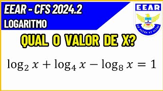 EEAR  Seja x um número real positivo tal que log2x  log4x  log8x  1 Logo x   a 267b 2 [upl. by Bainbridge]