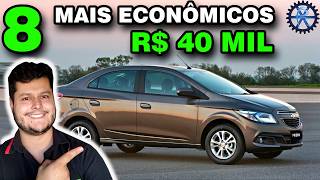 8 MELHORES CARROS ECONÔMICOS até 40 MIL REAIS para COMPRAR em 2024 [upl. by Yerggoeg]