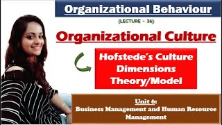 Hofstedes Culture Dimensions Theory Hofstede organizational culture model OB HRM NTAUGC NET [upl. by Ilowell]