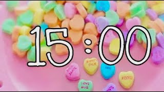 Valentine’s Day ❤️ 15 Minute Countdown Timer With Music 🎵 [upl. by Niawd]