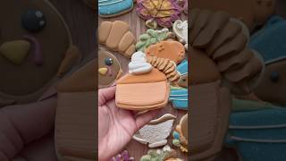 Pie cookie 🧡 cookiedecorating pie cookies icing pumpkin fall baking cute diy bake diy [upl. by Pavel]