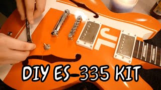 How To Build A DoItYourselfDIY Kit 59 Gibson ES335 [upl. by Ayyn930]