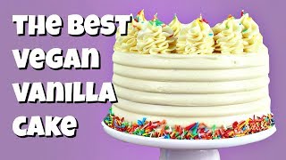 How to Make The Best Vegan Vanilla Cake [upl. by Rosenfeld]