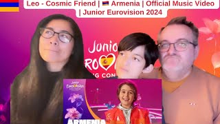 Leo  Cosmic Friend  🇦🇲 Armenia  Official Music Video  Junior Eurovision 2024  🇩🇰REACTION [upl. by Rolyak755]