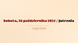 Jutrznia  26 października 2024 [upl. by Neehsas]