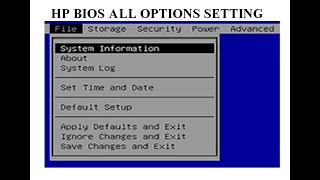 HP Bios All Options Setting Karna Sikhen [upl. by Iahc]