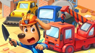 Construction Engineer  Construction Vehicles  Kids Cartoons  Sheriff Labrador  BabyBus [upl. by Annahsit]