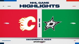 NHL Highlights  Flames vs Stars  December 8 2024 [upl. by Assirim527]