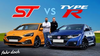 Honda Civic Type R vs Ford Focus ST  Gebrauchte KompaktSportler bis 30000€  Fahr doch [upl. by Aneeg273]