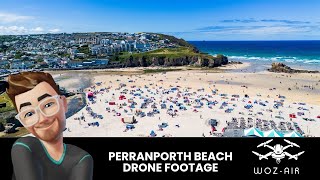 Perranporth Drone Footage [upl. by Adidnere383]