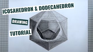 How To Draw a Dodecahedron Inside a Icosahedron  Sacred Geometry Tutorial [upl. by Eahsed]