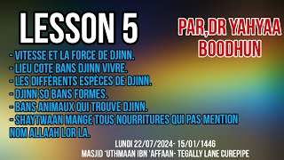 Lesson 5 Les monde des Djinns et shaytwaan [upl. by Nojel182]