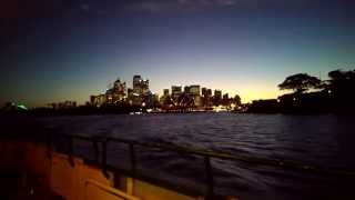 Riding the ferry from Circular Quay to Kirribilli Wharf at twilight [upl. by Lanam]