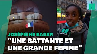 Au Panthéon lengagement de Joséphine Baker salué par le public [upl. by Kcirddot]