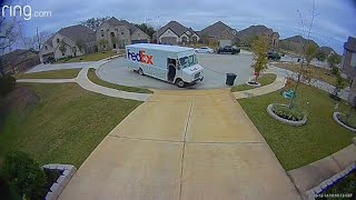 Homeowner captures suspected porch pirate taking package [upl. by Reteid68]