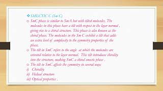 SYMMETRY OF MAIN SMECTIC PHASES [upl. by Lyn]