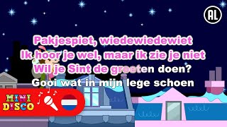 PAKJESPIET WIEDEWIEDEWIET  Sinterklaasliedjes  Karaoke  Minidisco [upl. by Leoine]