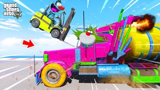 OGGY AND JACK DOING DEADLY FUNNY FACE TO FACE CHALLENGE GTA 5 Funny Moments [upl. by Ylam982]