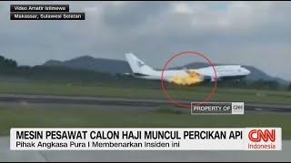 Pesawat Garuda Indonesia Terbakar Bawa Penumpang Calon Haji [upl. by Nnylirej]