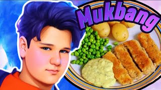 Fisk pinnar med stekt potatis med underbar sås Mukbang [upl. by Nosnehpets891]