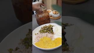 Kerala meals with choru parippu beans thoran keralafood lunch keralameals cookingvlog [upl. by Eniladam]