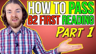 HOW TO PASS B2 FIRST READING FCE PART 1  B2 First FCE Reading Exam Part 1 [upl. by Gaspard10]