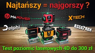 Test Niedrogich Poziomic Laserowych do 300zł 4D16 linii XTECH DELPHI BIGSTREN HILDA MAPOWER [upl. by Ayerim]