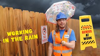 Handyman Hal uses Tools to Build an Umbrella Hard Hat  Learn tools and building for kids [upl. by Neroc]