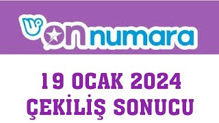 On Numara Çekiliş Sonuçları 19 Ocak 2024 [upl. by Souvaine]