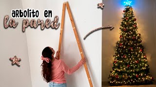 ❌ ¡SIN CLAVOS ÁRBOL de NAVIDAD en la PARED Christmas TREE DECORATIONS Adornos NAVIDEÑOS [upl. by Anavi137]