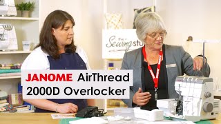 Janome AirThread 2000D Overlocker Overview [upl. by Ibot]