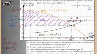 Konsumentenrente  Integralrechnung ★ Übung mit vollständiger Lösung [upl. by Eintihw]