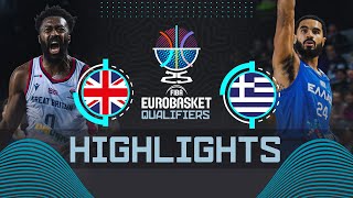 Great Britain 🇬🇧 vs Greece 🇬🇷  Highlights  FIBA EuroBasket 2025 Qualifiers [upl. by Nena]