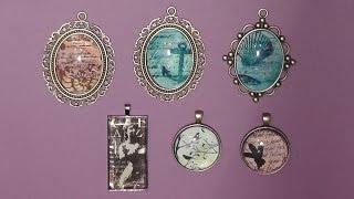 DIYPROJECT Mixed Media  Schmuck Cabochon Jewelery [upl. by Sitnalta764]