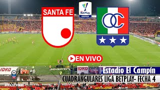 SANTA FE VS ONCE CALDAS En vivo hoy 🔴 Cuadrangulares Liga Betplay 2024 Fecha 4 Partido en vivo [upl. by Nimar]