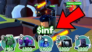 I Used INFINITE MONEY with DJ TV MAN Toilet Tower Defense [upl. by Notsla20]