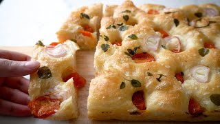 Focaccia Italiana  How to Make the Best Focaccia  No Knead Focaccia Bread  Chichabon [upl. by Enomal]