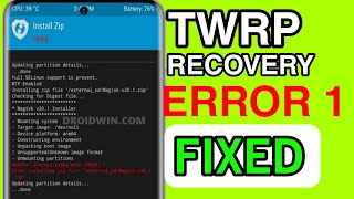 Cara Mengatasi Error 1 Pada TWRP Saat Instalasi Rom Atau Magisk Di Semua Android Terbaru [upl. by Lowell674]