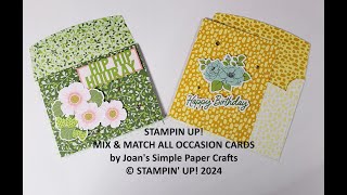 STAMPIN UP MIX amp MATCH ALL OCCASION CARDS [upl. by Noit]