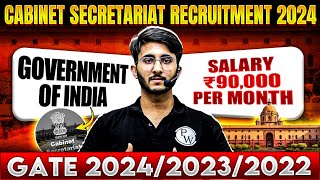 DFO Cabinet Secretariat Recruitment 2024  Govt of India Vacancy Through GATE 2024  2023  2022 [upl. by Wendelin632]