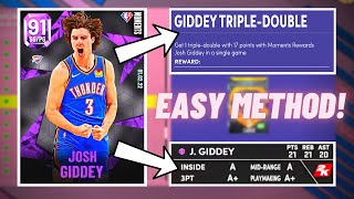 HOW TO GET A TRIPLE DOUBLE WITH JOSH GIDDEY IN NBA 2K22 MYTEAM EASIEST METHOD [upl. by Wadsworth166]