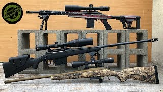 308 vs 65 Creedmoor vs 338 Lapua vs Concrete Blocks [upl. by Attelliw]