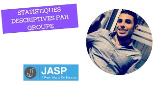 Statistiques descriptives par groupe  JASP [upl. by Eimaral]