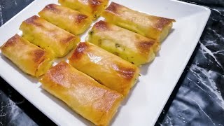 Eggs And Cheese Crispy Spring Rolls Recipe  Without Frying [upl. by Dorie]